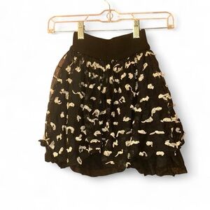 Simonett Black and Cream A-Line Skirt